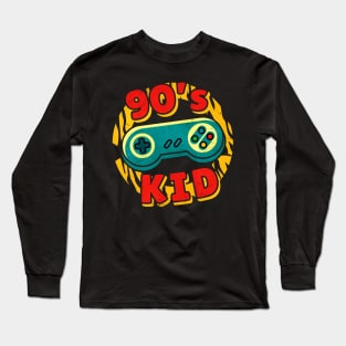 90'S Kid - Video Game Lover Quote Artwork Long Sleeve T-Shirt